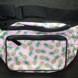 Pink Pineapple Print Fanny Pack